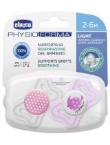 CHICCO SUCCHIETTO LIGHT GIRL SILICONE 2-6 MESI 2 PEZZI