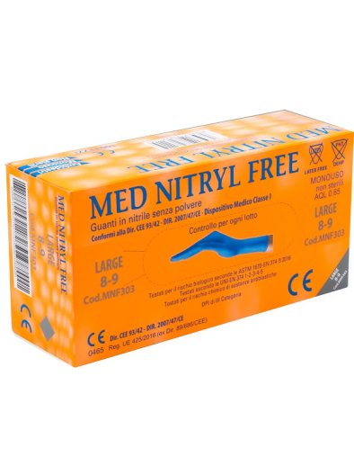 GUANTI NITRILE S/POLV L 100PZ