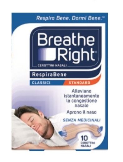 CEROTTI NASALI BREATH RIGHT CLASSICI 10 PEZZI