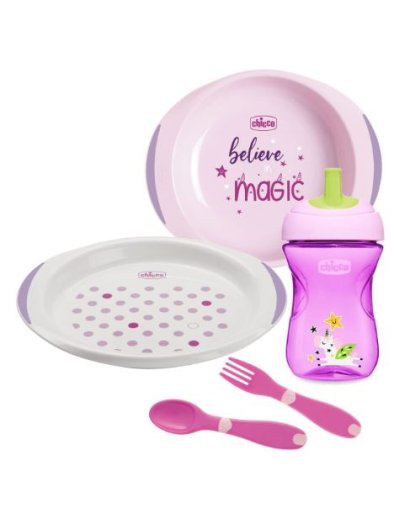 CHICCO SET PAPPA 12 MESI+ ROSA
