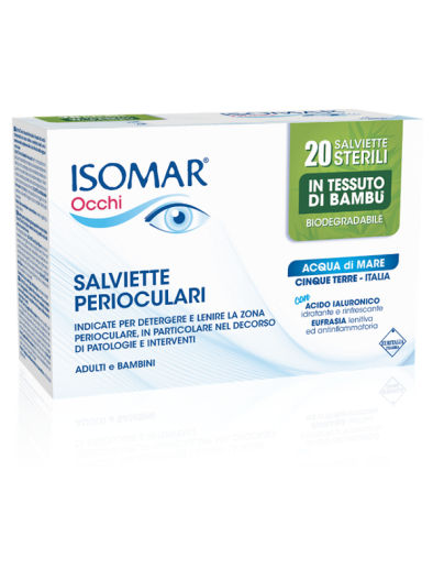 ISOMAR OCCHI SALVIETTE PERIOCULARI IN TESSUTO BAMBU 20 PEZZI