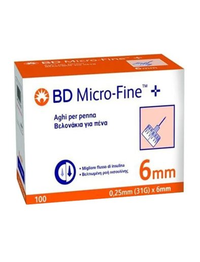 BD MICROFINE AGO G31 6MM 100PZ