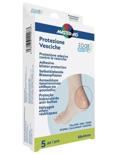 Master-Aid Foot Care Vesciche Protezione Tallone 69X44 Mm 5 Pezzi
