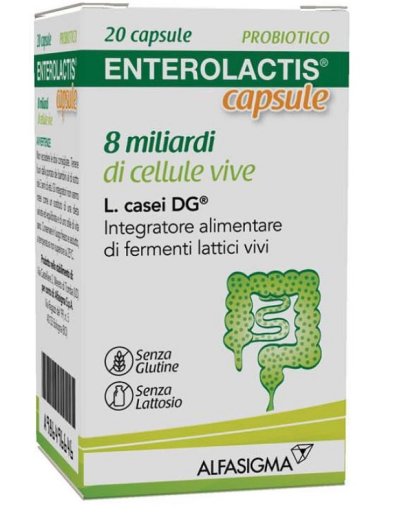 Enterolactis Integratore di Fermenti Lattici Vivi 20 Capsule