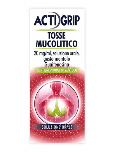 ACTIGRIP TOSSE MUCOLITICO*orale soluz flacone 150 ml 20 mg/ml