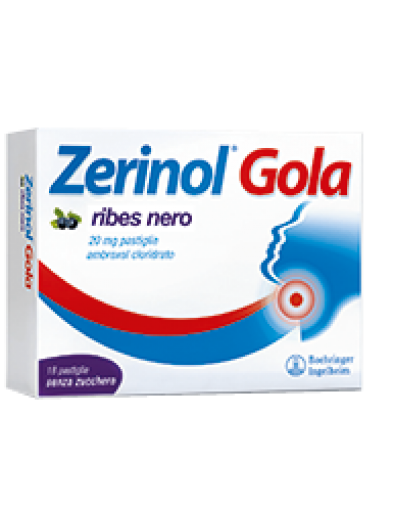 ZERINOL GOLA RIBES NERO*18 pastiglie 20 mg