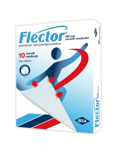 Flector 180 mg Diclofenac 10 Cerotti Medicati Dolori Articolari e Muscolari