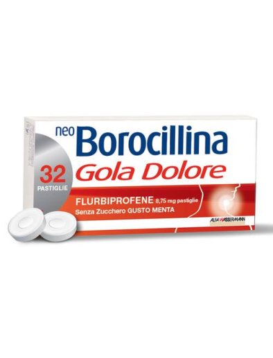 NEOBOROCILLINA GOLA DOLORE*32 pastiglie 8,75 mg menta senzazucchero
