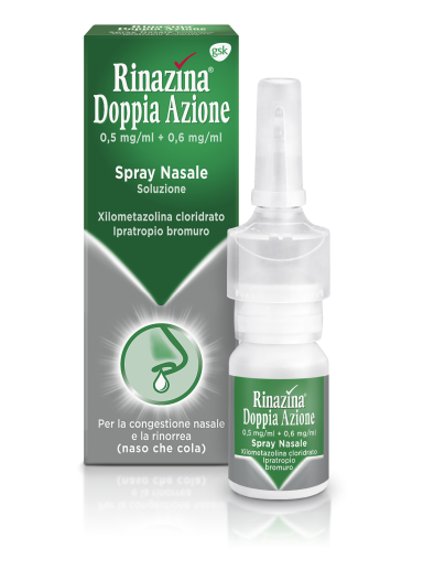 Rinazina Doppia Azione Decongestionante Spray Nasale 10 ml
