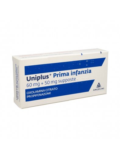 UNIPLUS*PRIMA INFANZIA 10 supp 60 mg + 50 mg