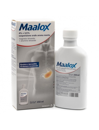 MAALOX*orale sosp 250 ml 4% + 3,5% aroma menta