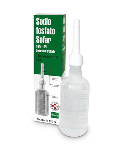 SODIO FOSFATO (SOFAR)*1 flacone 120 ml 16% + 6% soluz rett