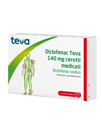 DICLOFENAC (TEVA)*5 cerotti medicati 140 mg