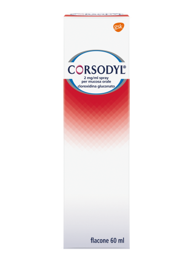 CORSODYL*spray mucosa orale 60 ml 200 mg/100 ml