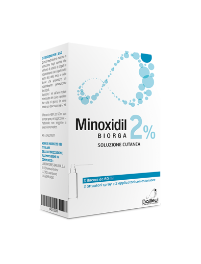 MINOXIDIL BIORGA (LABORATOIRES BAILLEUL)*soluz cutanea 3 flaconi 60 ml 2%