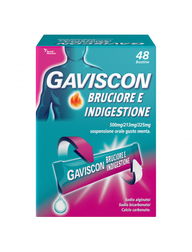 Gaviscon Bruciore e Indigestione 48 Bustine Sospensione Orale